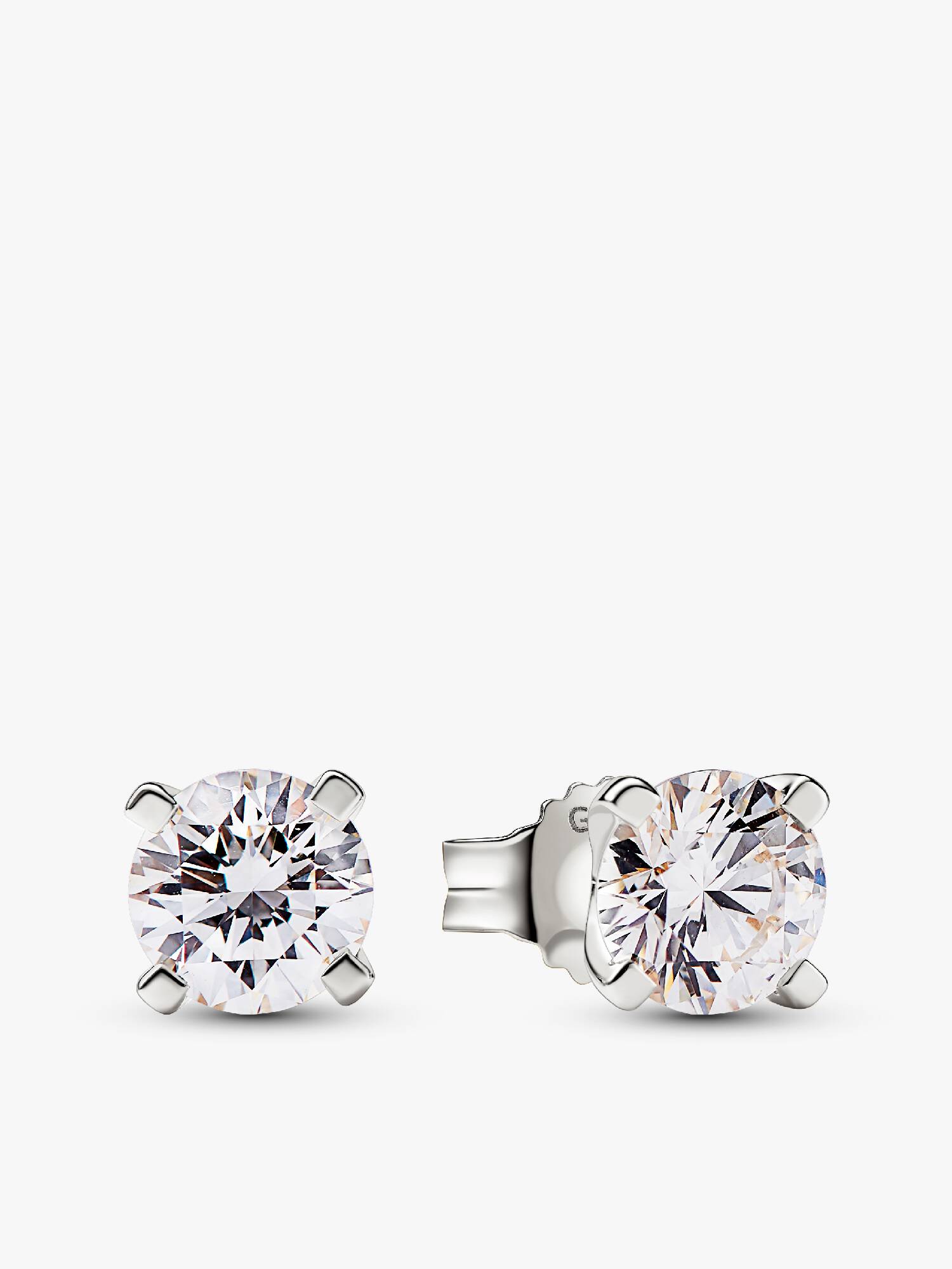 Pandora Era øreringe i 14 kt. hvidguld med laboratorieskabt diamant