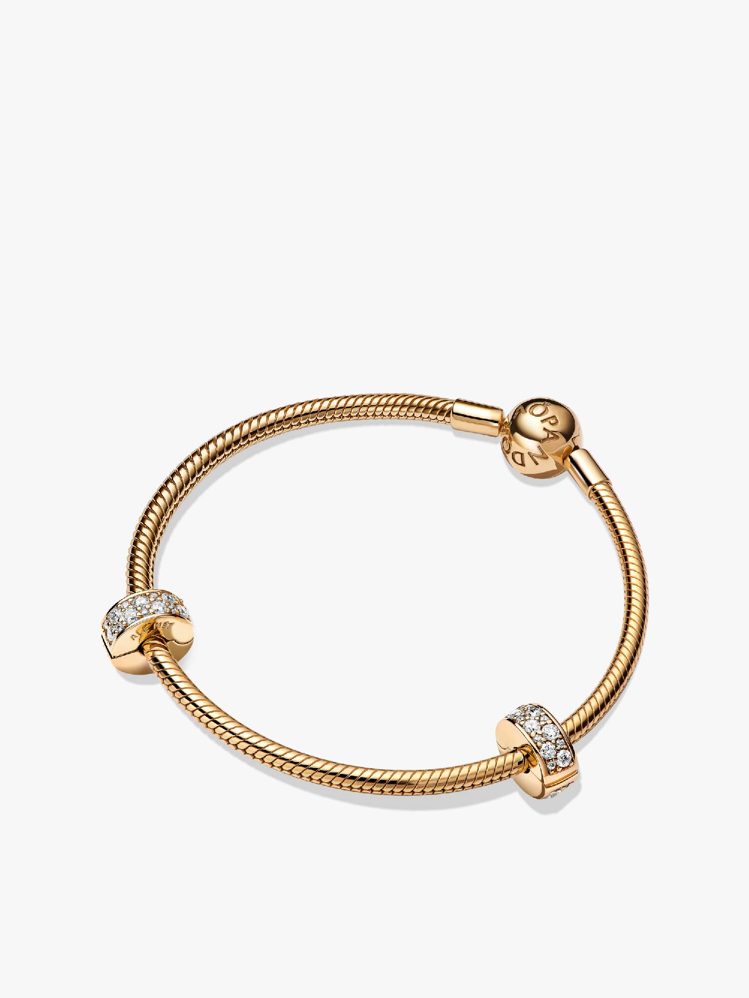 Forgyldt armbånd & 2 clips