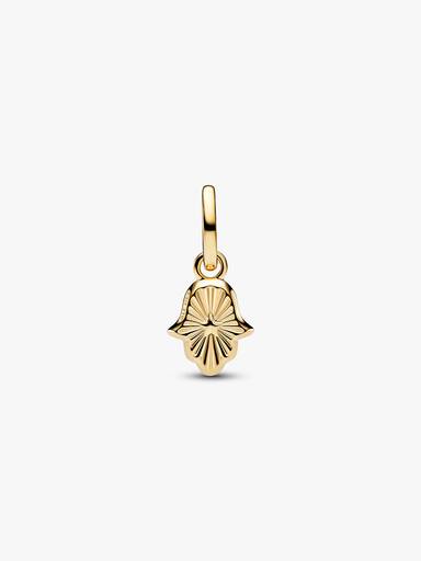 Grøn Hamsa Hånd Mini Charm med Vedhæng