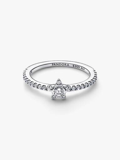 Funklende Stjerne Pavé Ring