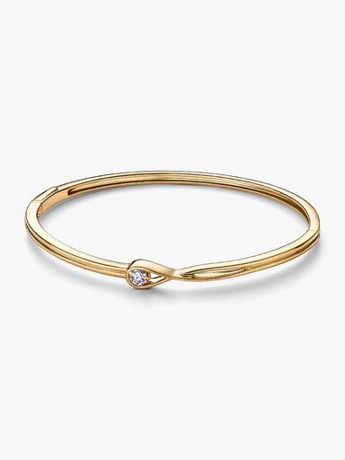 Pandora Infinite armring i 14 kt. guld med laboratorieskabt diamant