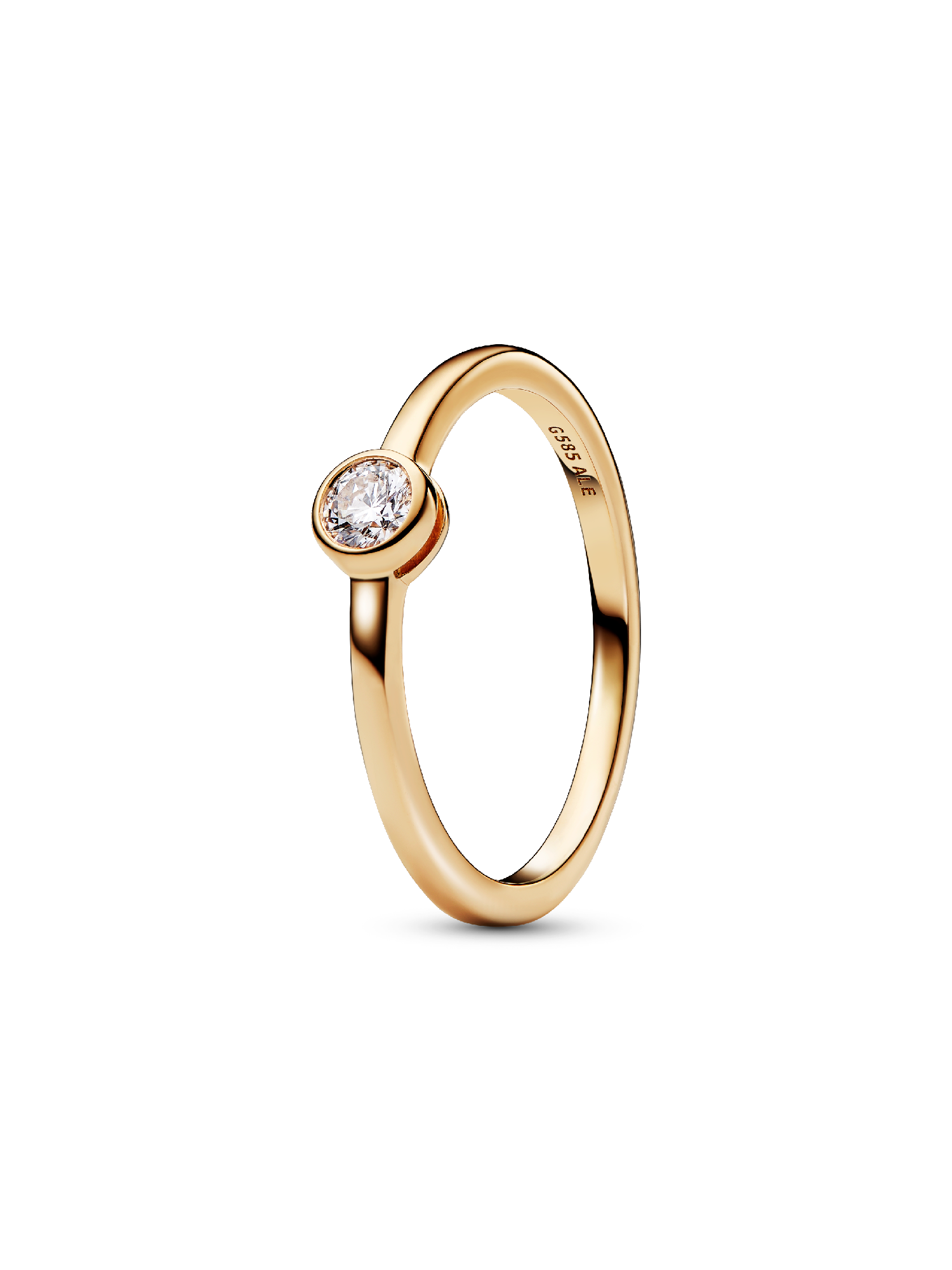 Pandora Era bezel ring i 14 kt. guld med laboratorieskabt diamant