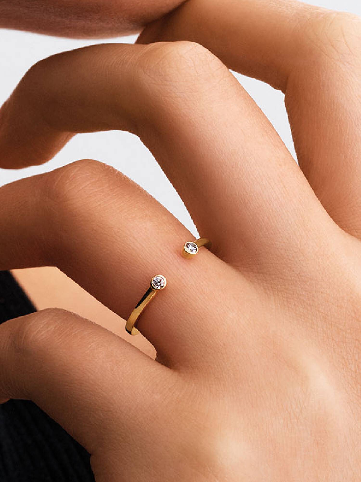 Pandora Era Bezel Laboratorieskabte Diamanter Åben Ring