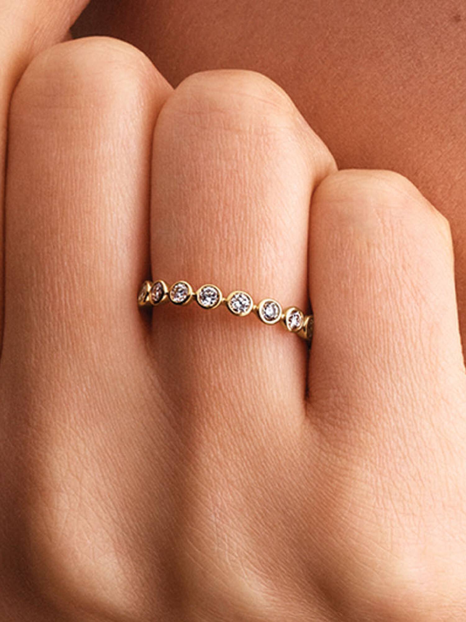 Pandora Era Bezel Laboratorieskabte Diamanter Evighedsring