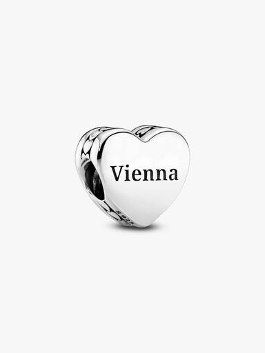 Vienna Skyline Hjerte Charm
