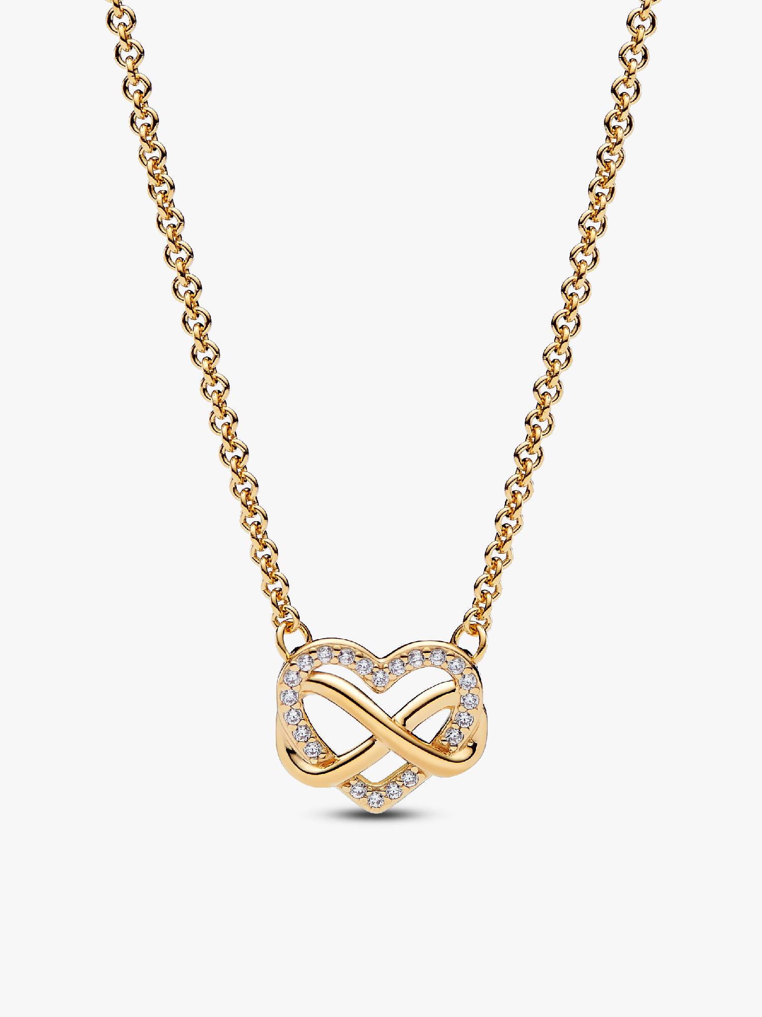 Funklende Evighedshjerte Collier-halskæde