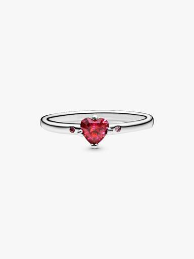 Funklende Rødt Hjerte Ring