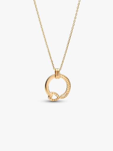Pandora Infinite Pavé Cirkel Halskæde med Vedhæng og laboratorieskabt diamant