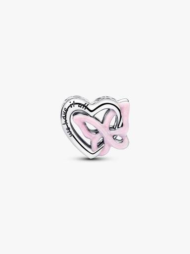 Sammenflettet Hjerte & Sommerfugl Charm