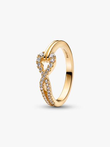Pandora Infinite Dobbeltsidet Pavé Ring med laboratorieskabt diamant