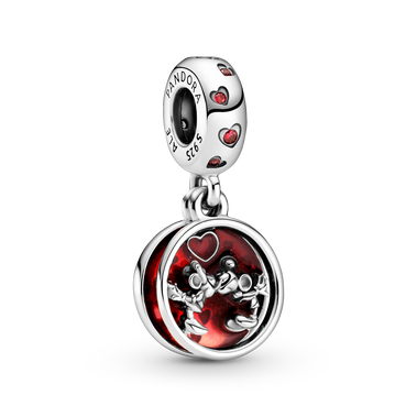 Disney Mickey Mouse & Minnie Mouse Love and Kisses Charm med vedhæng