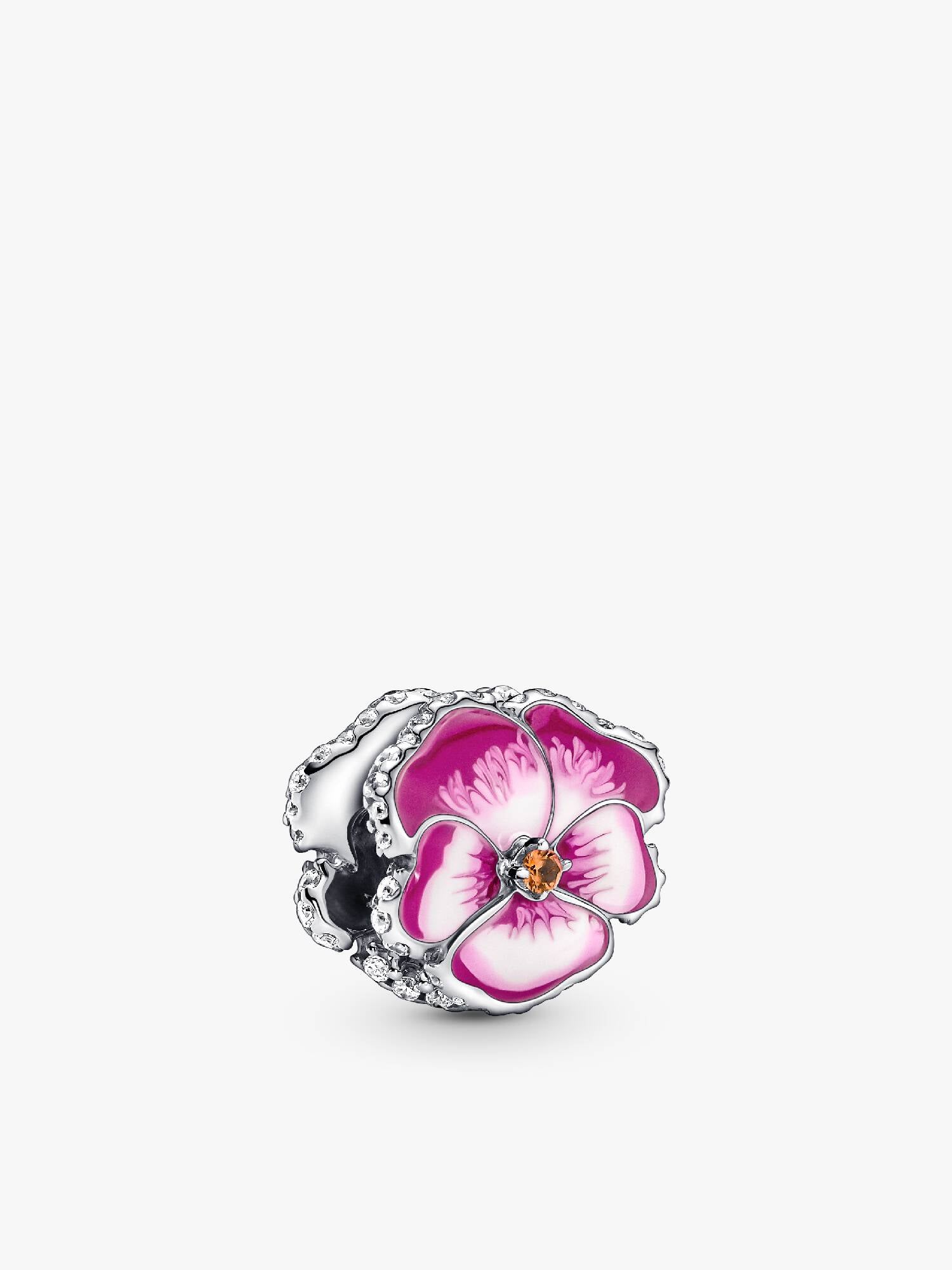 Pink Stedmoderblomst Charm