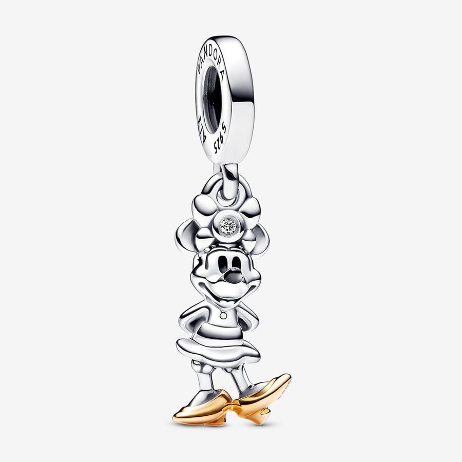 Disney 100-års Jubilæum Minnie Mouse laboratoriefremstillet diamant charm med vedhæng image number 0