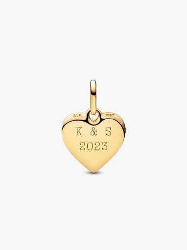 Ingraverbart Hjerte Medaljoncharm