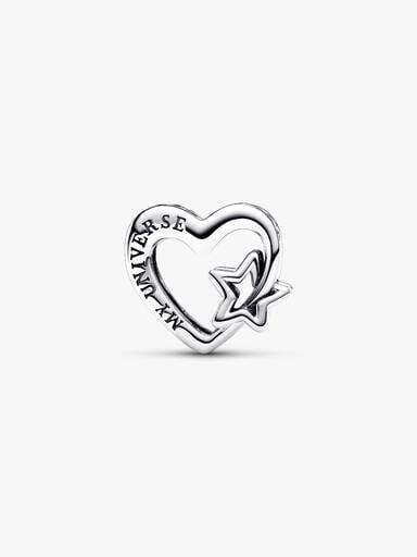 Åbent Familiehjerte & Stjerne Charm