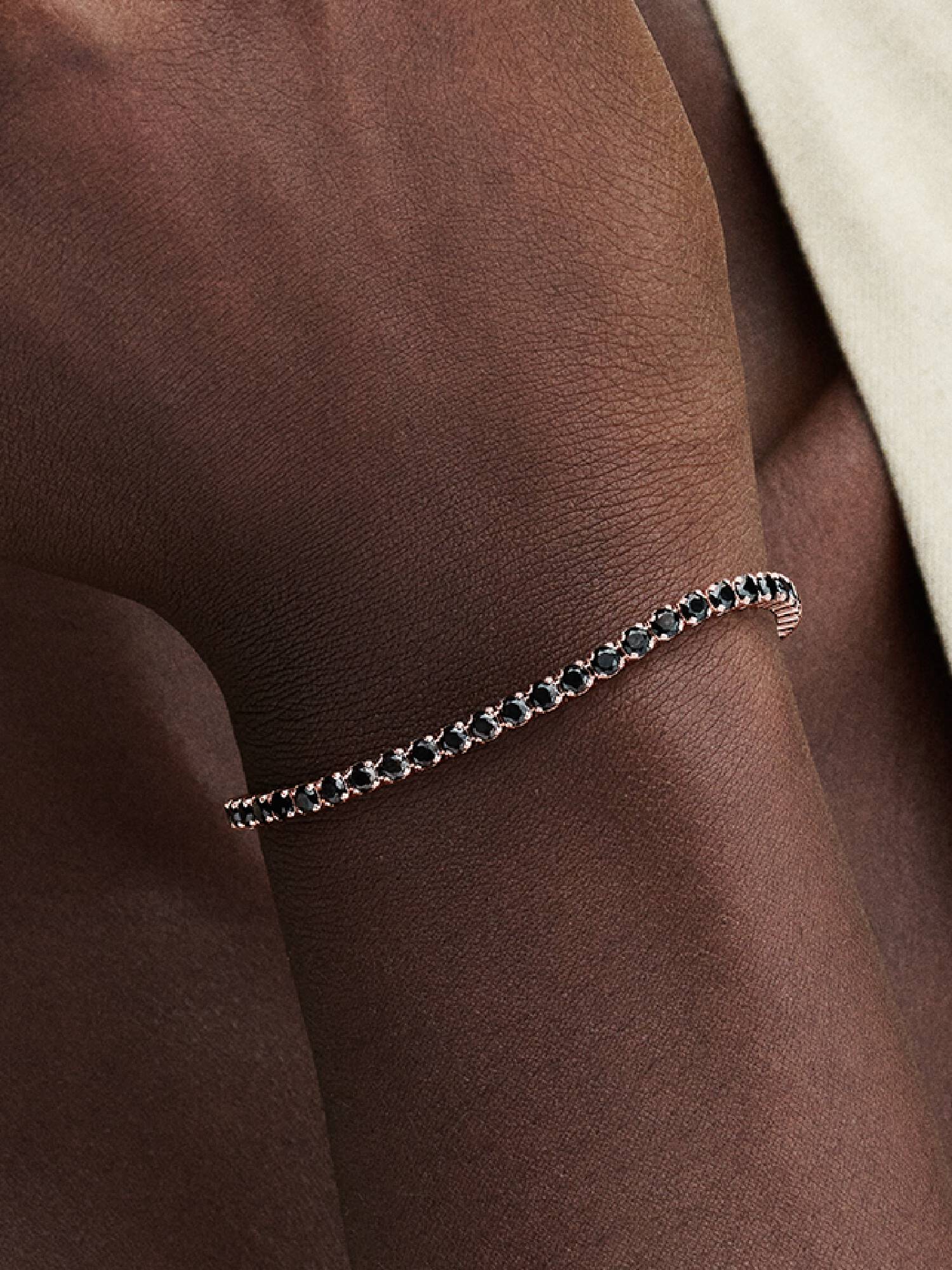 Sort Sparkling Tennisarmbånd