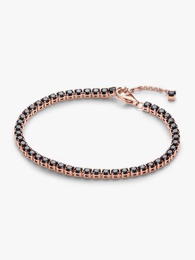 Sort Sparkling Tennisarmbånd