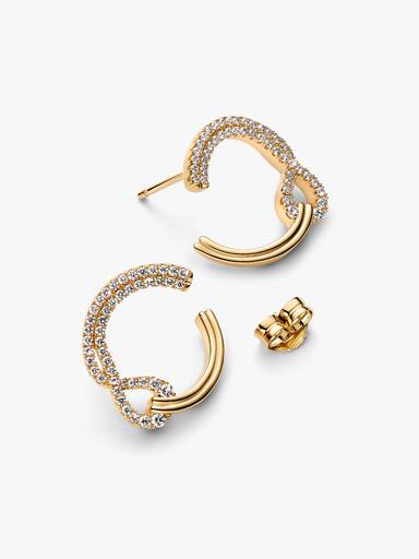 Pandora Infinite Pavé Åben Cirkel Ørestikker med laboratorieskabt diamant