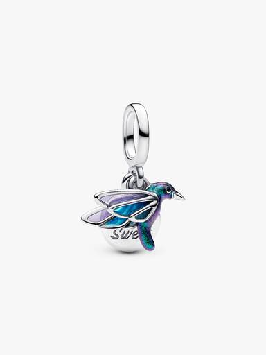 Kolibri Charm med dobbeltvedhæng