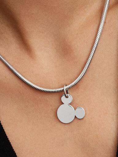 Disney Mickey Mouse Charm med vedhæng til indgravering
