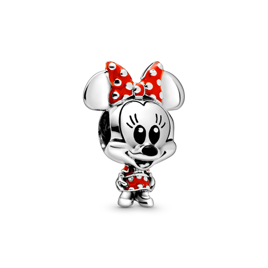 Disney Minnie Mouse Prikket Kjole & Sløjfe Charm