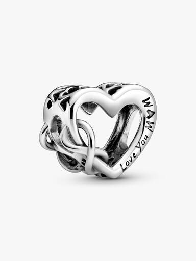 Love You Mum Uendelighedshjerte Charm