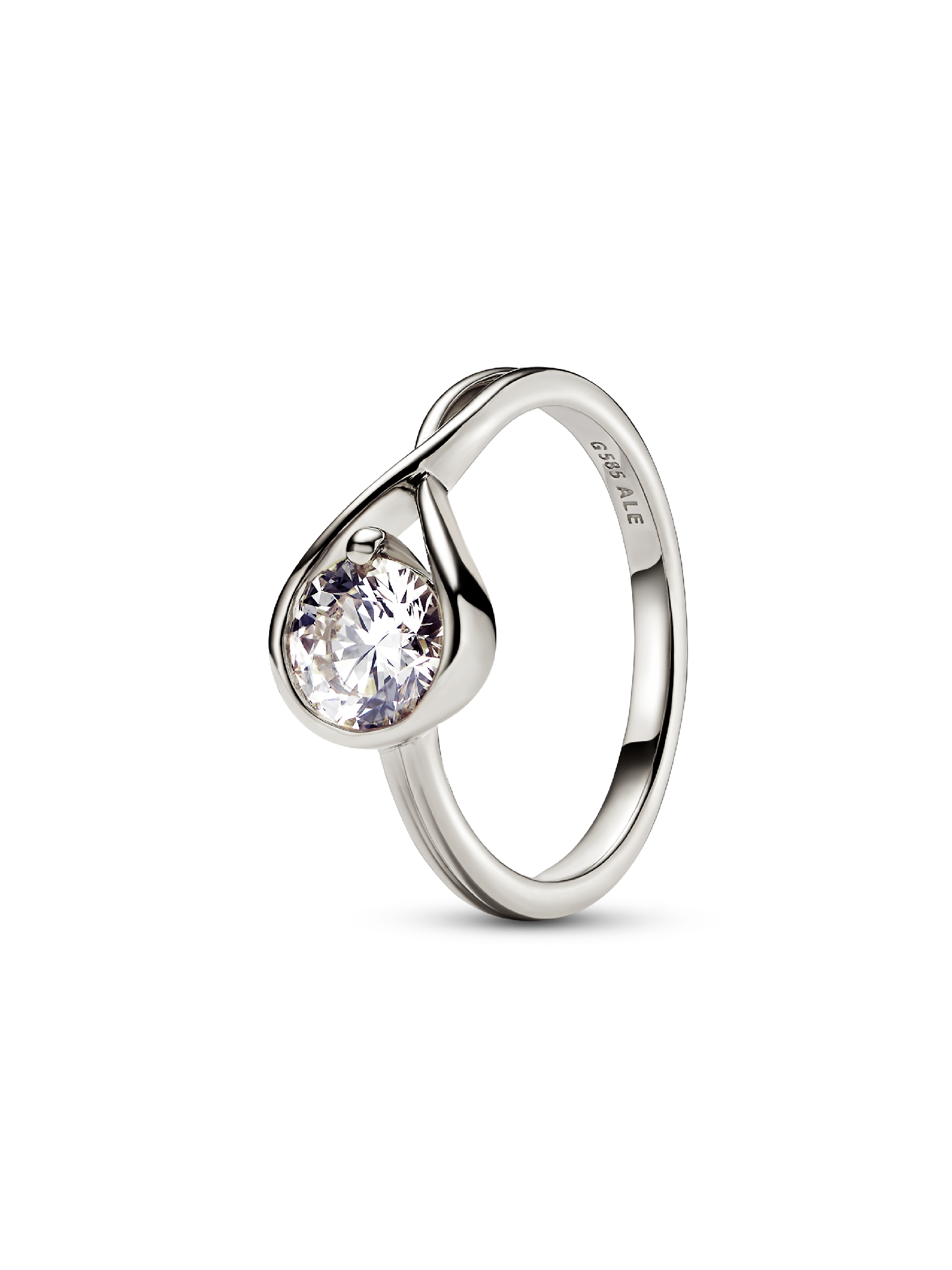 Pandora Infinite ring i 14 kt. hvidguld med laboratorieskabt diamant