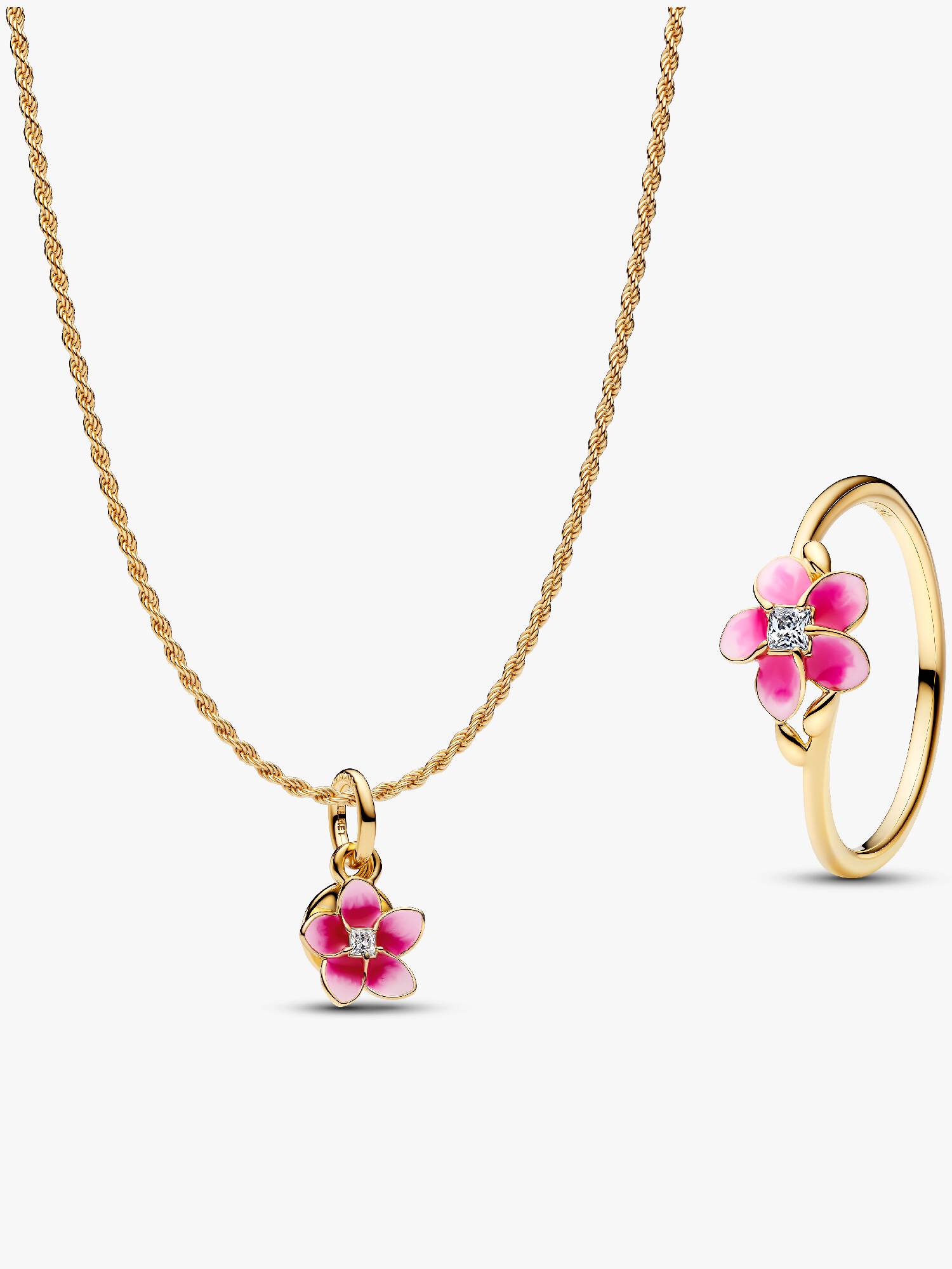 Vaiana Blomster Halskæde- & Ringsæt