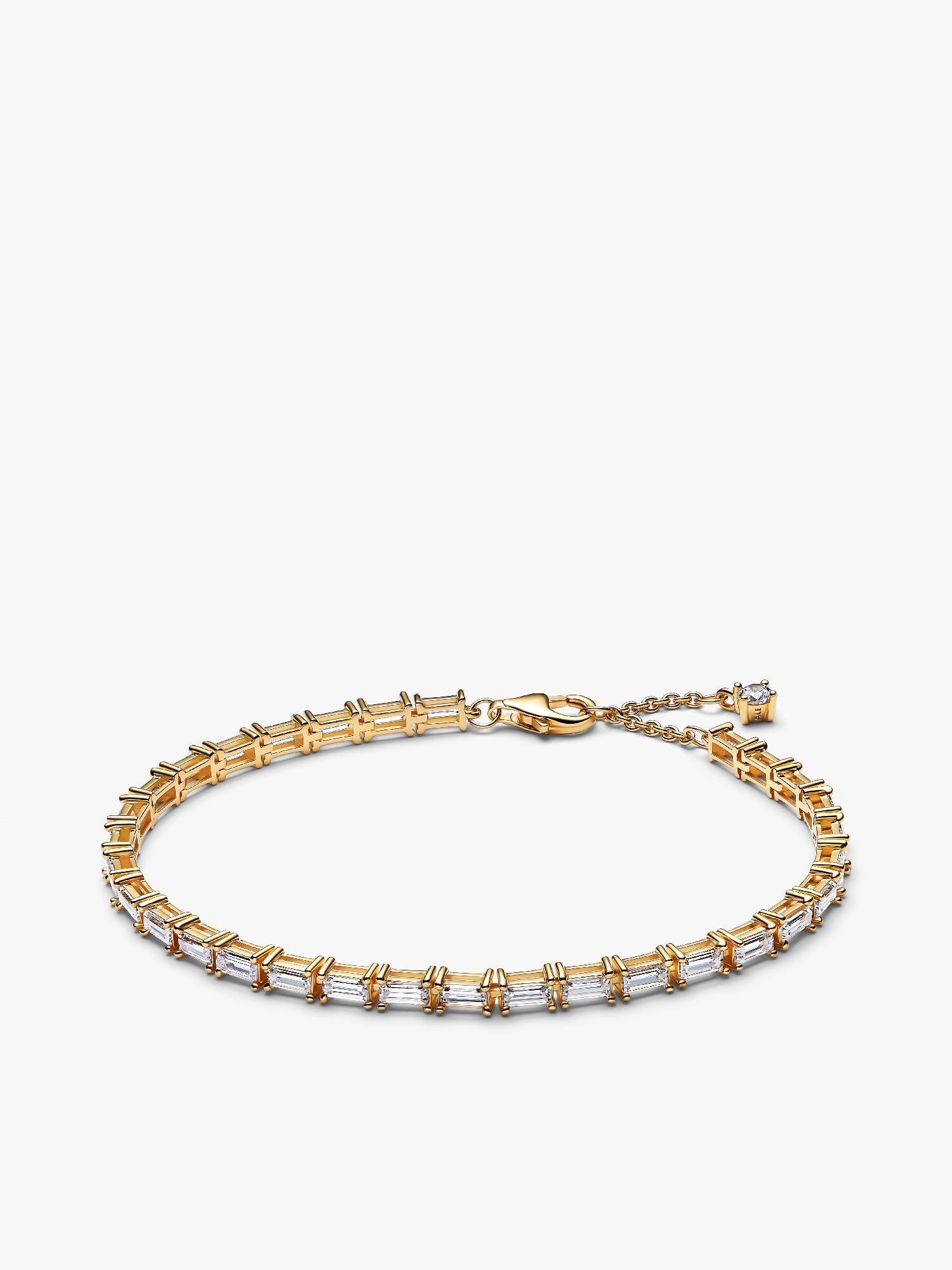 Funklende Baguette Tennisarmbånd