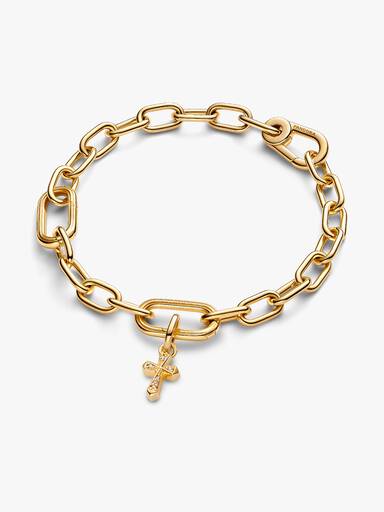 Funklende Kors Mini Charm med Vedhæng