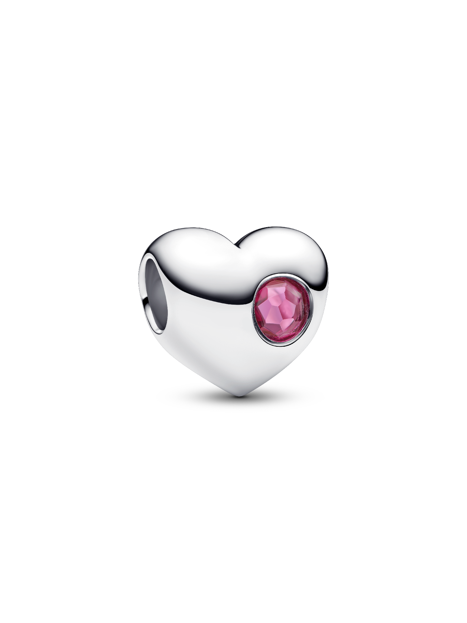 Hjertecharm med Pink Sten