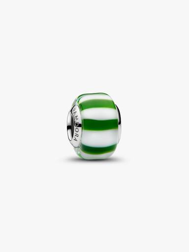Grøn Pebermynte Muranoglas Charm