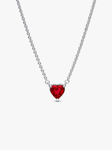 Collier-halskæde med funklende Hjertehalovedhæng