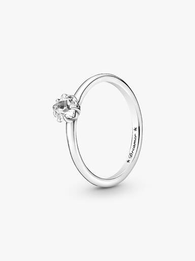 Kosmisk Funklende Stjerne Solitaire Ring
