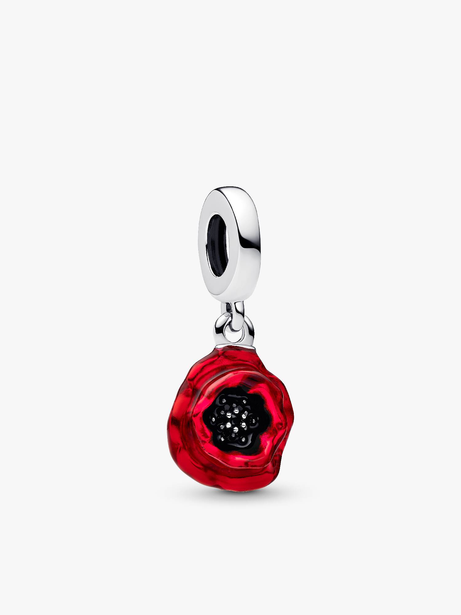 Rød Blomst Charm med Vedhæng