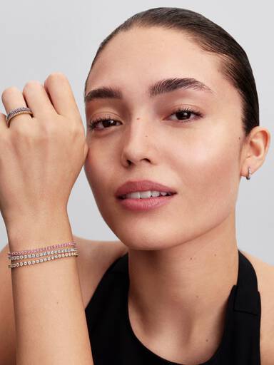 Lille Pink Tennisarmbånd