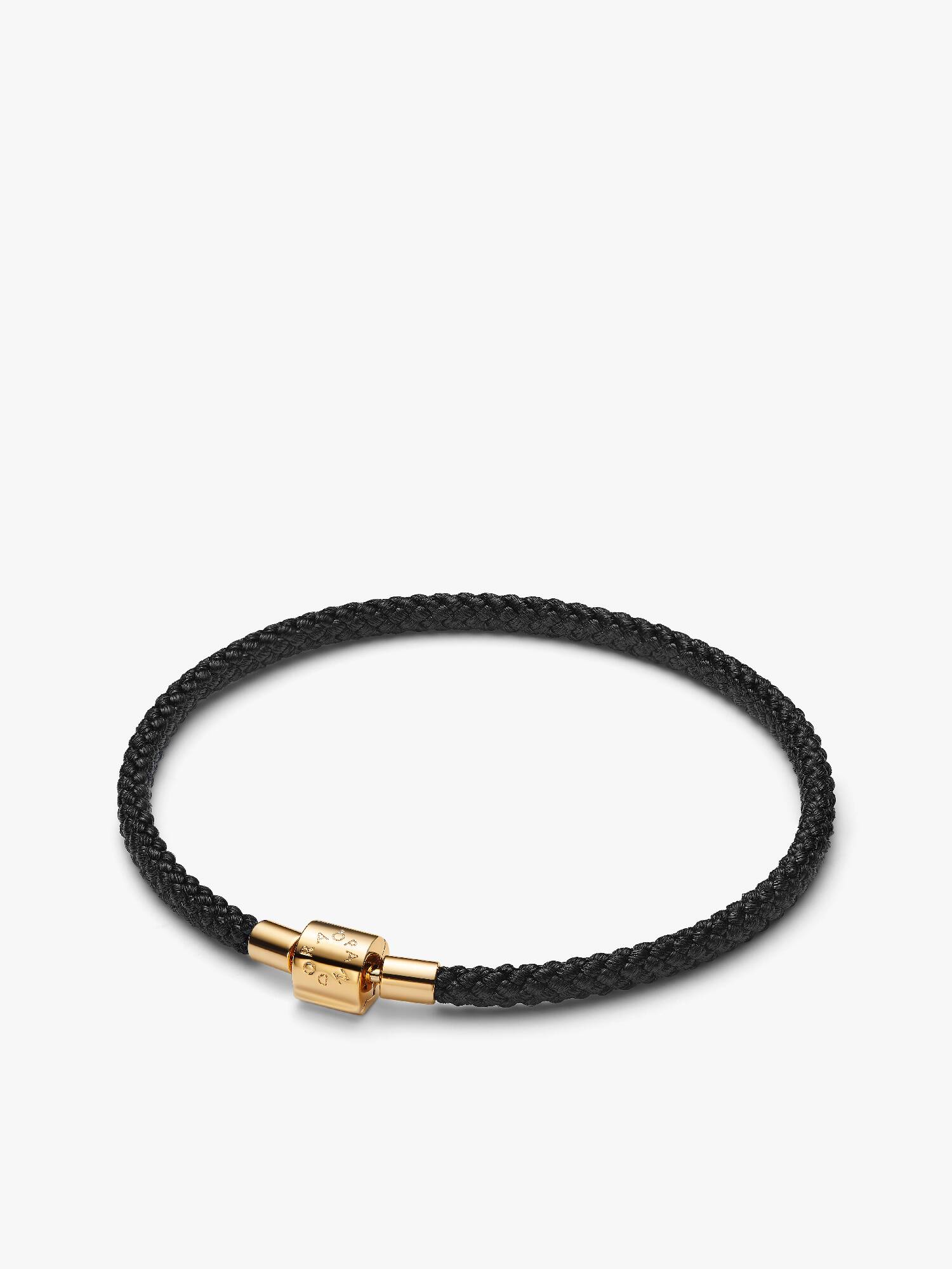 Skinnende Sort Armbånd med snor