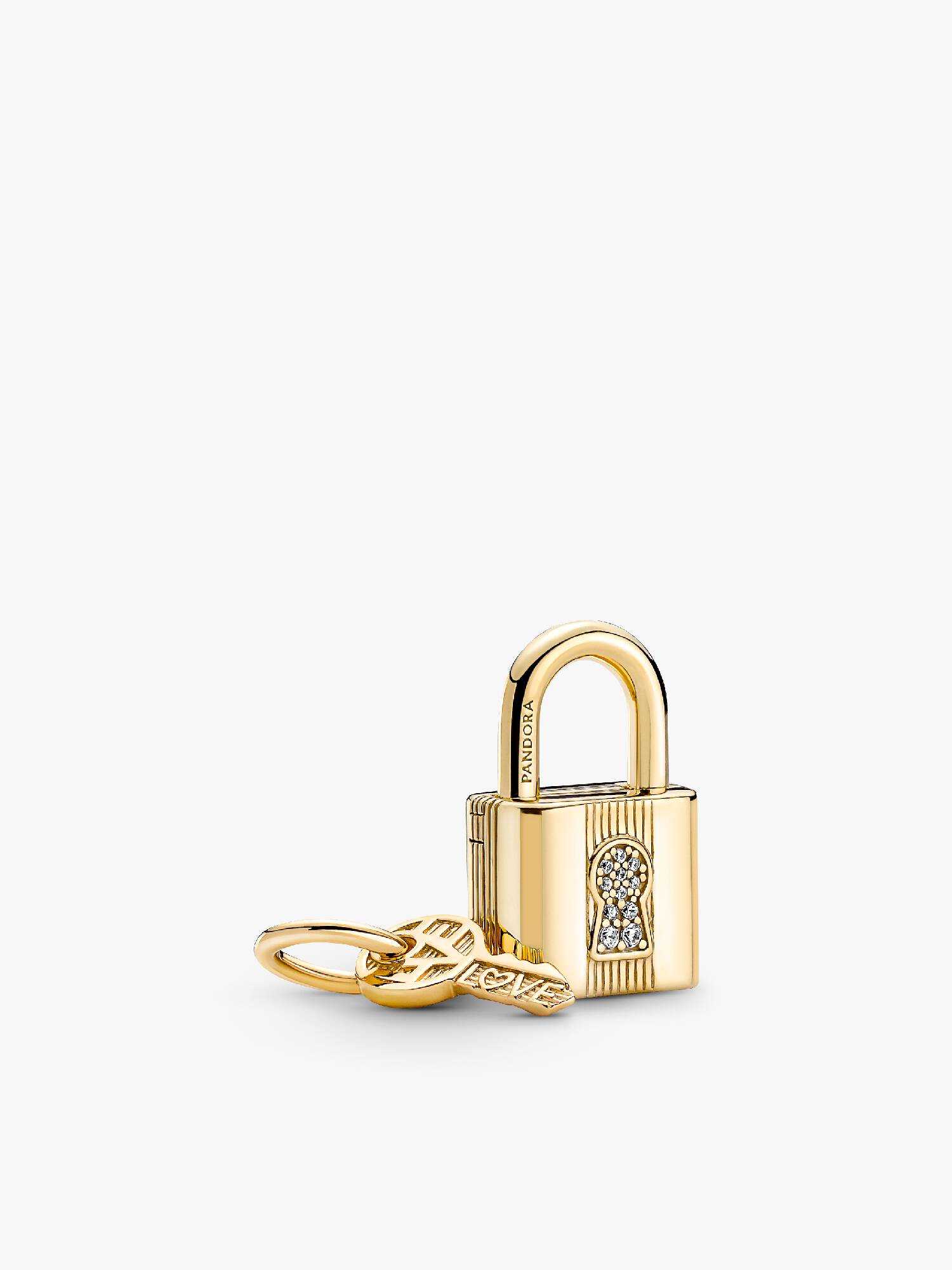 Hængelås- og Nøglecharm med vedhæng