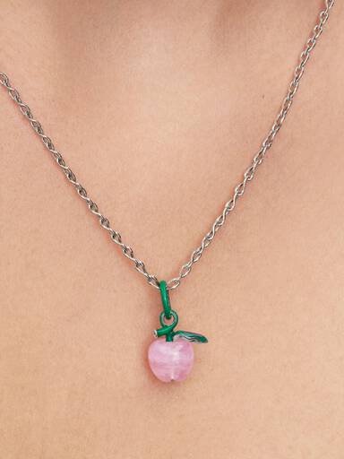 Pink Murano Æble Charm