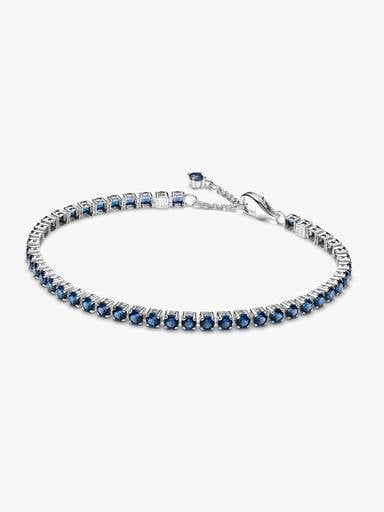 Funklende Blåt Tennisarmbånd