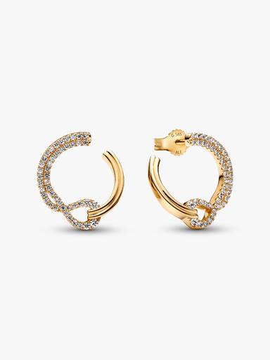 Pandora Infinite Pavé Åben Cirkel Ørestikker med laboratorieskabt diamant