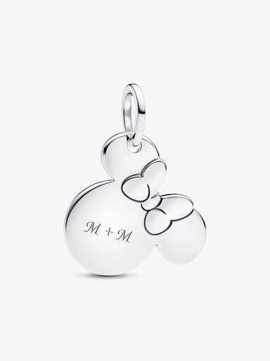Indgraverbart Disney Minnie Mouse Charm med Vedhæng