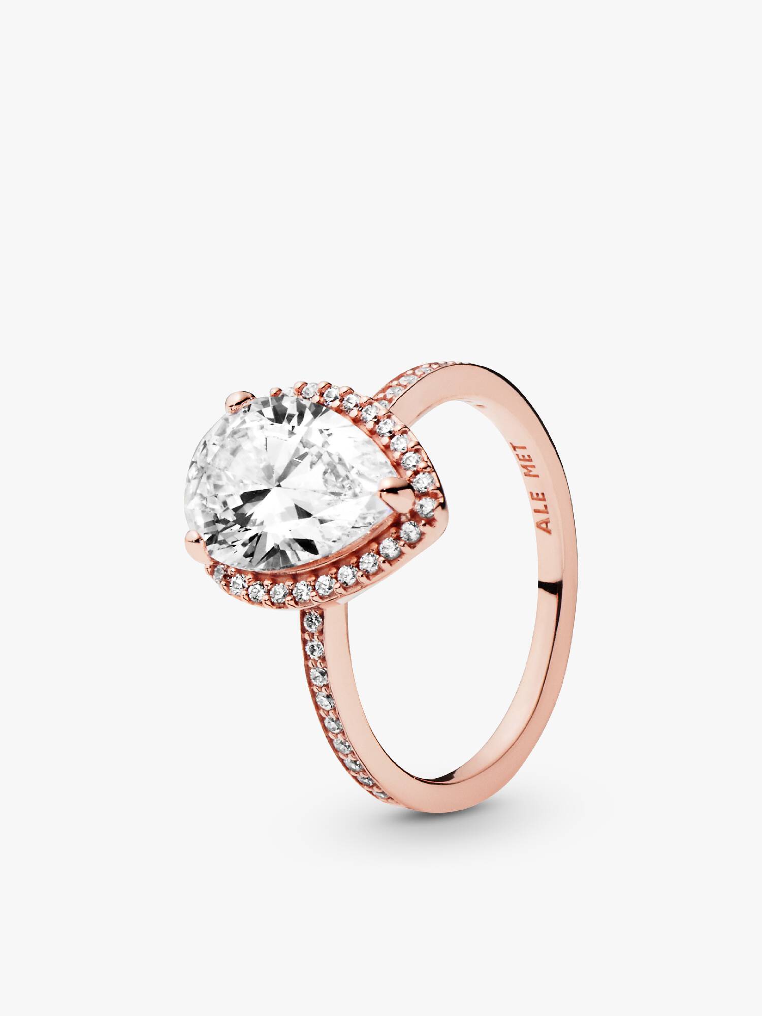 Funklende Dråbe Halo Ring