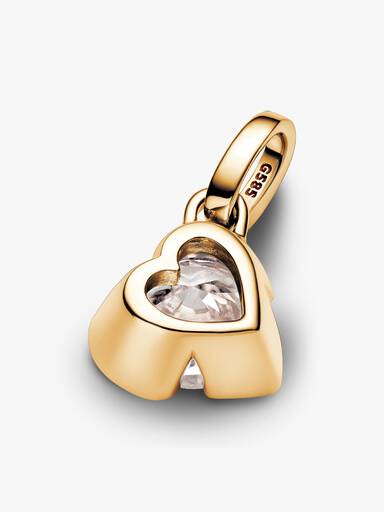 Pandora Talisman hjertevedhæng i 14 kt. guld med laboratorieskabt diamant