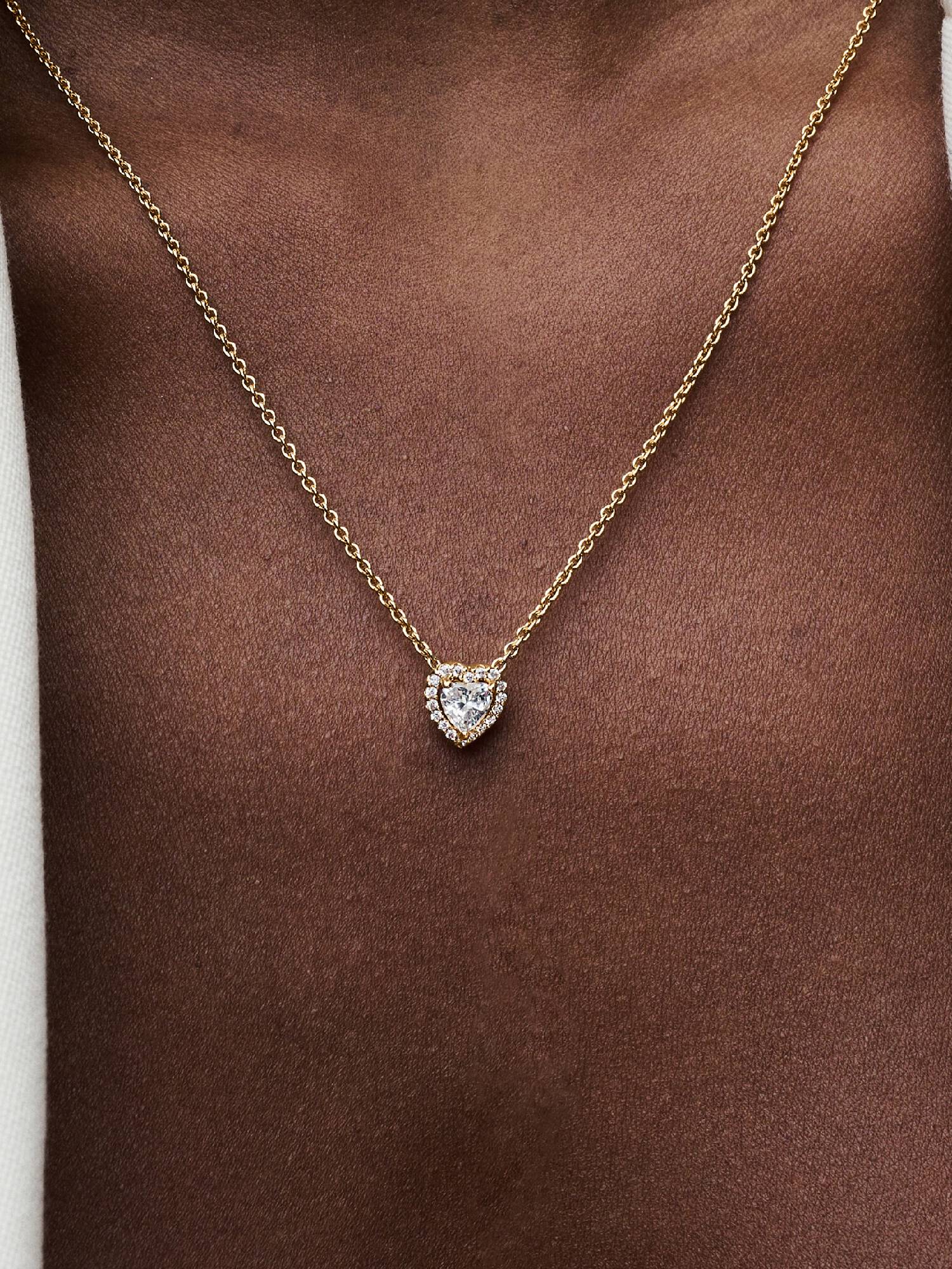 Funklende Hjerte Collier-Halskæde