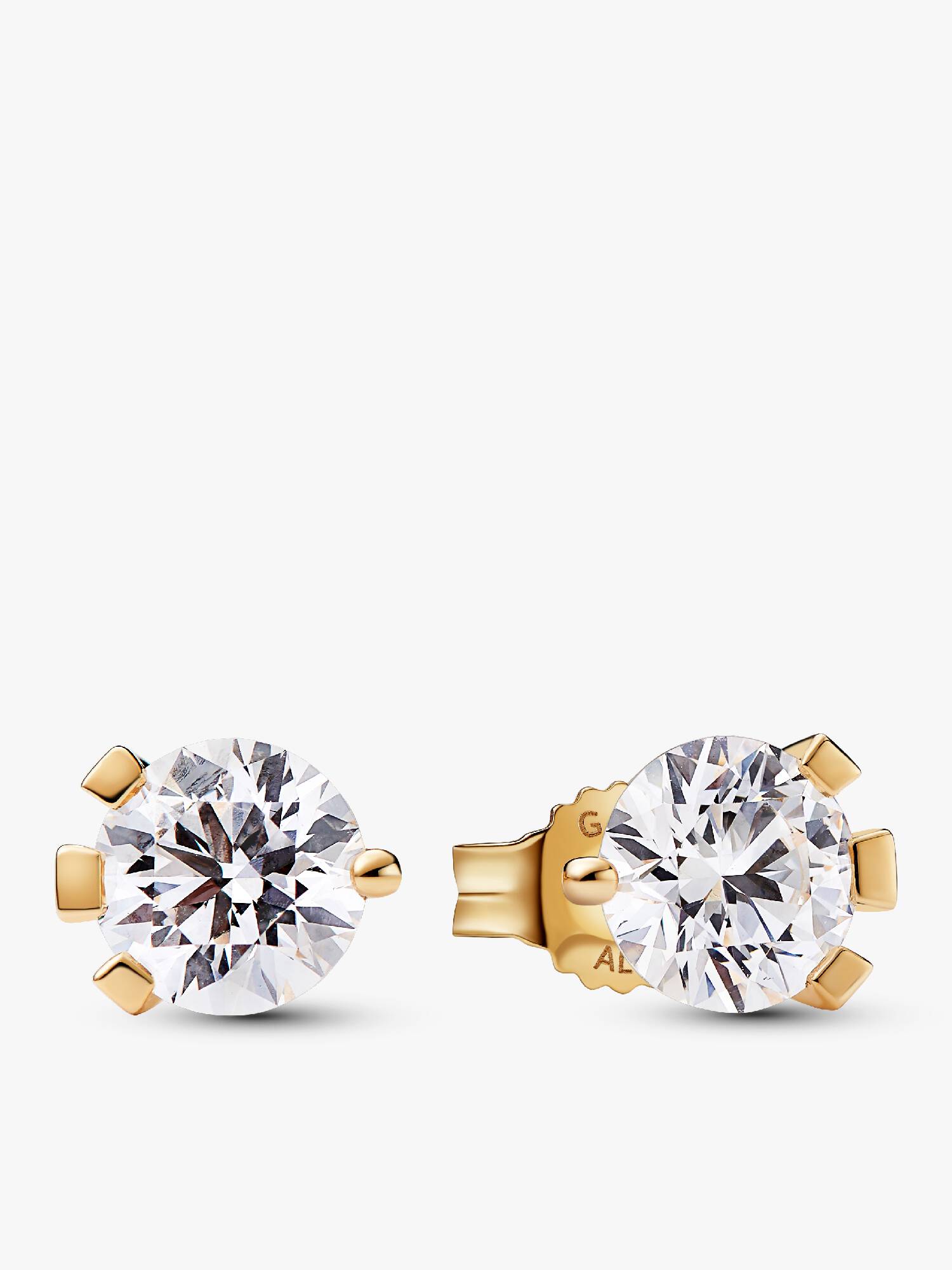 Pandora Nova øreringe i 14 kt. guld med laboratorieskabt diamant
