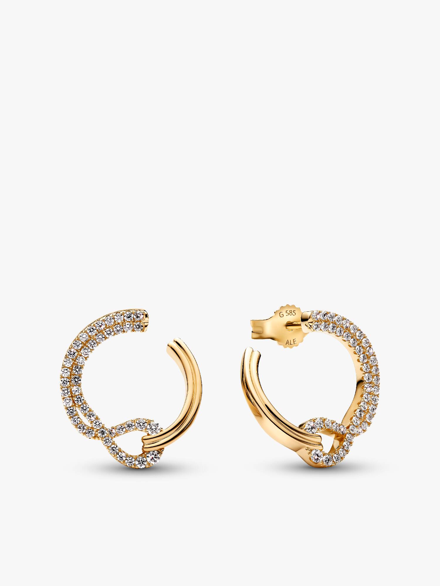 Pandora Infinite Pavé Åben Cirkel Ørestikker med laboratorieskabt diamant