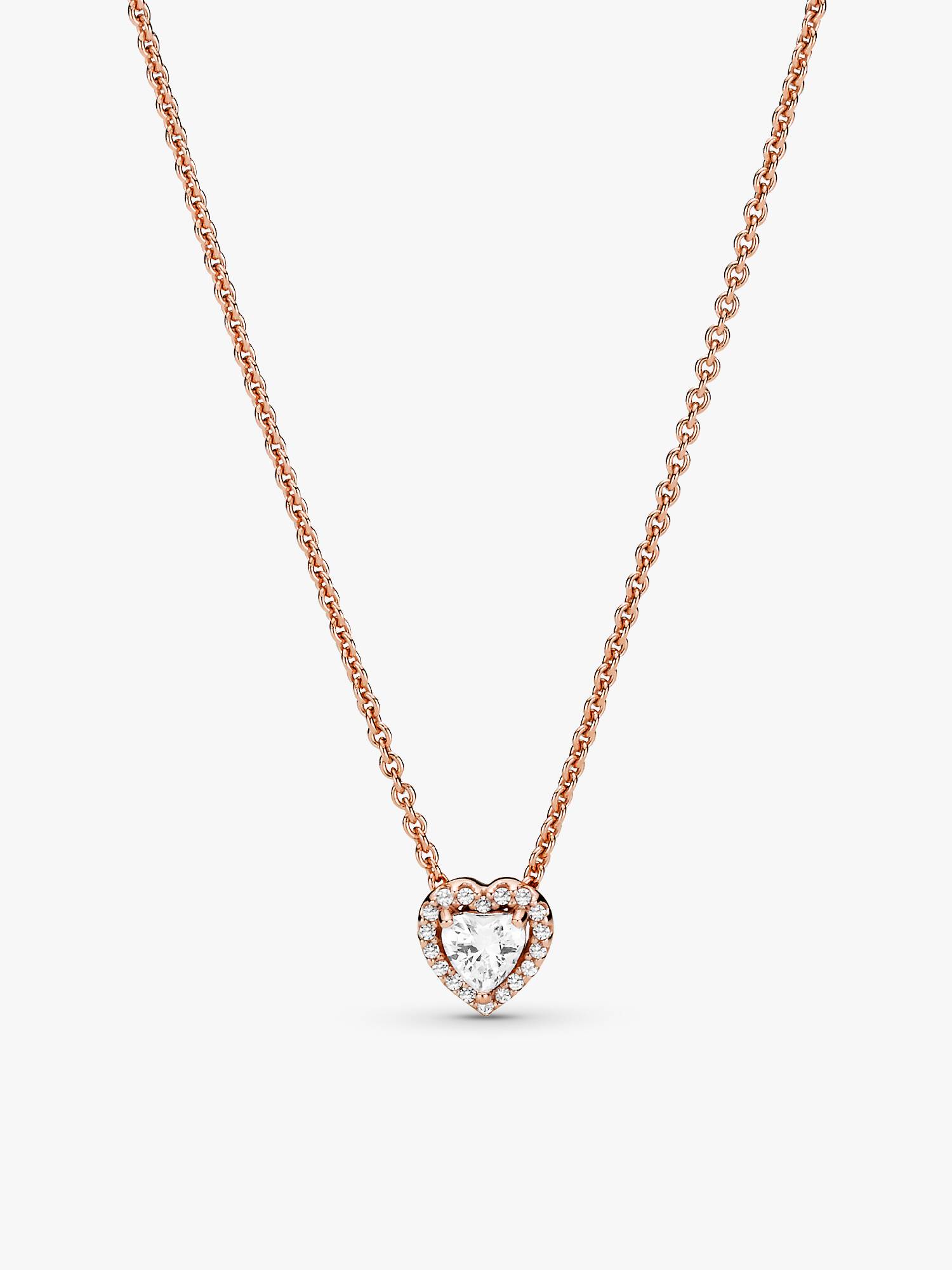 Funklende Hjerte Collier-Halskæde
