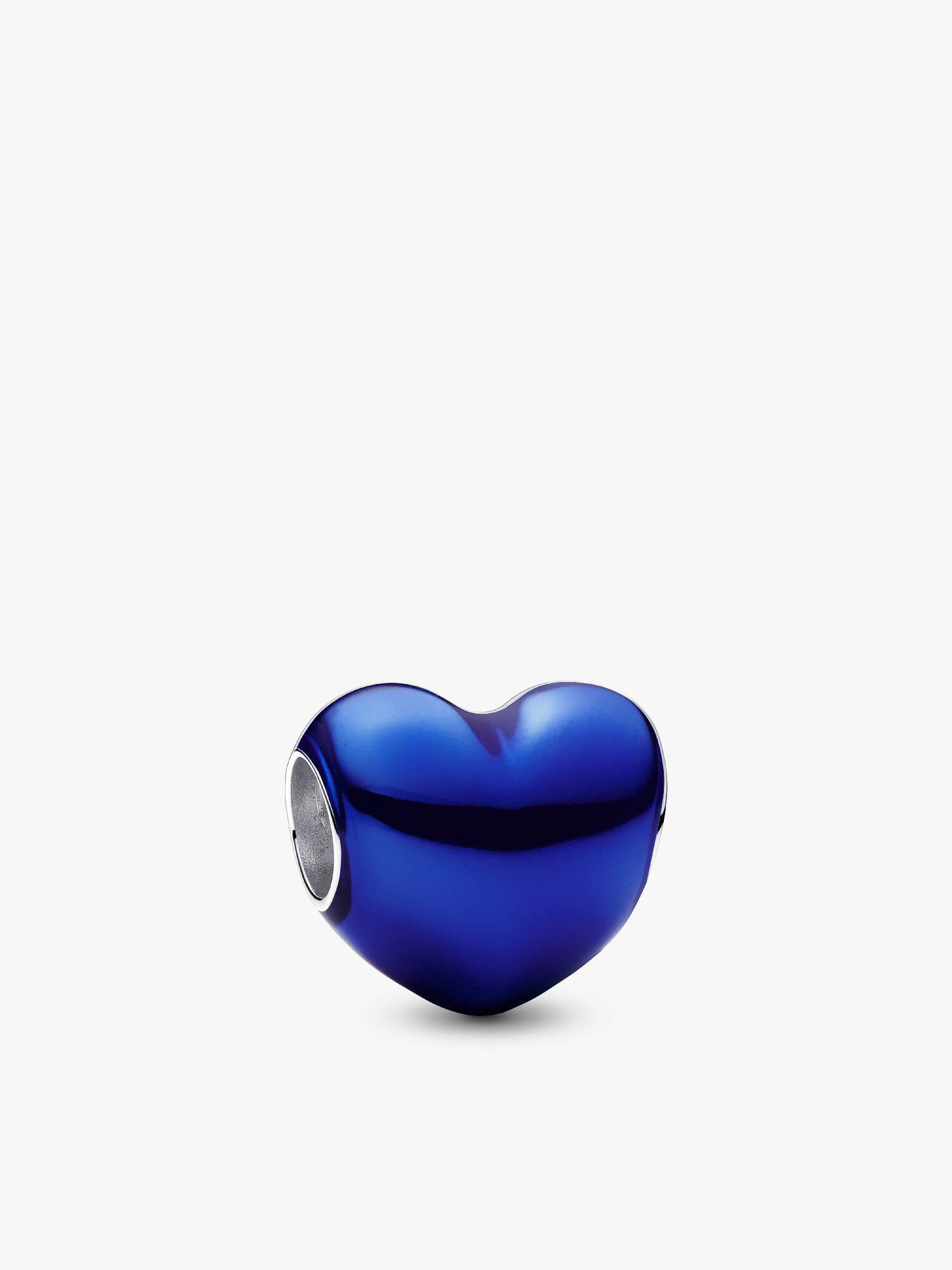 Metalblåt Hjerte Charm