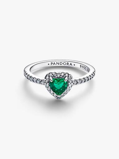 Fremhævet Kongegrøn Hjerte Ring